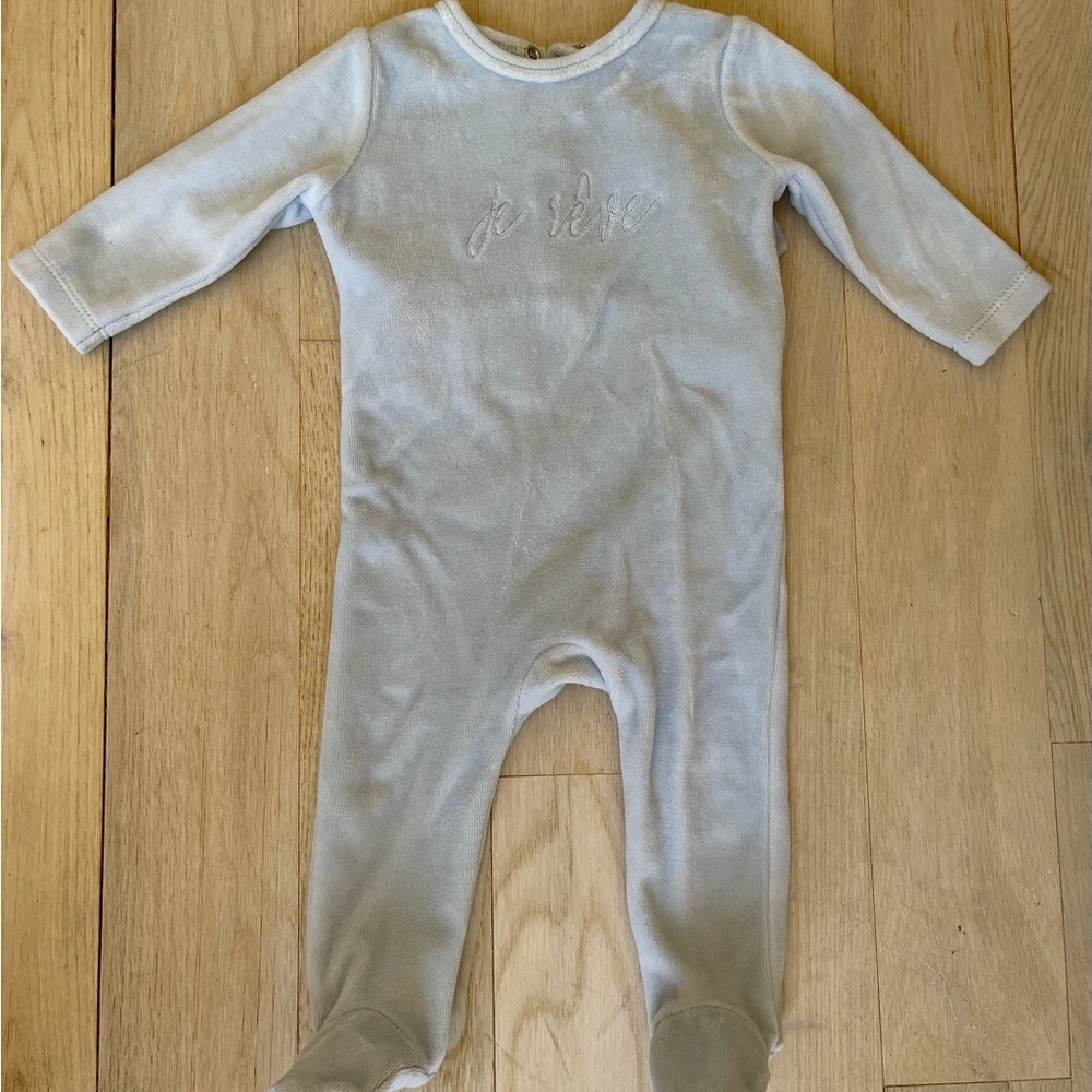 Bee and Dee velour footed onesie 6 month EUC